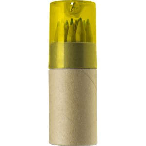 12 db-os fa sz�nesceruza-k�szlet, s�rga/nat�r