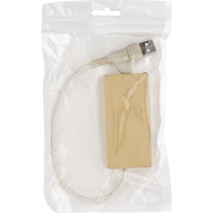 Alum�nium �s pap�r USB eloszt�, barna