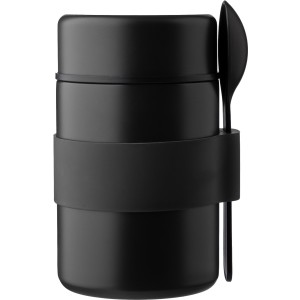Duplafal� �teldoboz, rozsdamentes ac�l, 460 ml, fekete