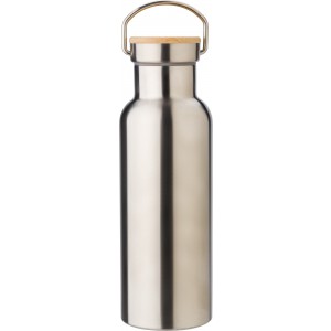 Duplafal� rozsdamentes ac�l palack, 500 ml, ez�st