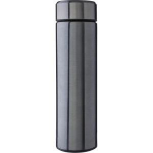 Duplafal�, rozsdamentes ac�l termosz, 425 ml, s�t�tsz�rke