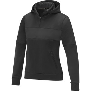Elevate Sayan n�i f�lcipz�ros kapucnis pul�ver, fekete