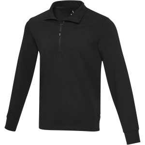 Elevate Tin uniszex Aware negyedcipz�ros pul�ver, Solid black