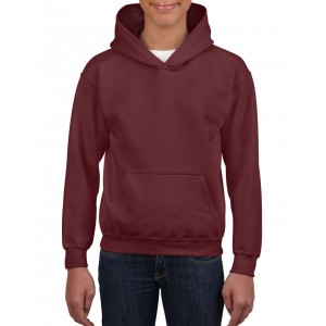 Gildan Heavy kapucnis gyerekpul�ver, Maroon