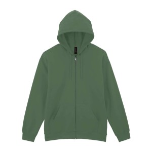 GILDAN SOFTSTYLE cipz�ras kapucnis pol�rpul�ver, Military Green