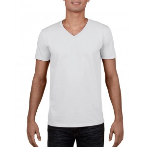Gildan SoftStyle f�rfi V-nyak� p�l�, White