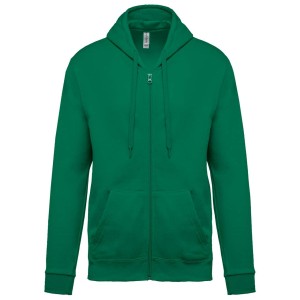 Kariban kapucnis, cipz�ras f�rfi pul�ver, Kelly Green