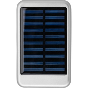 Napelemes powerbank, alum�nium, ez�st