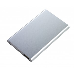 Powerbank, 4000 mAh, ez�st