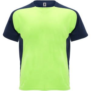 Roly Bugatti r�vid ujj� uniszex sportp�l�, Fluor Green, Navy Blue