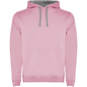 Roly Urban f�rfi kapucnis pul�ver, Light pink, Marl Grey