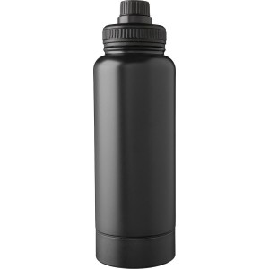 Rozsdamentes ac�l duplafal� palack, 1000 ml, fekete