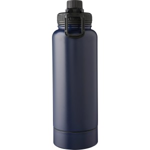 Rozsdamentes ac�l duplafal� palack, 1000 ml, k�k