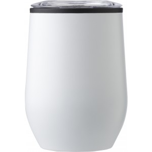 Rozsdamentes ac�l utaz�poh�r, 300 ml, feh�r