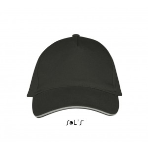 Sols Long Beach 5 paneles sapka, Dark Grey/Orange